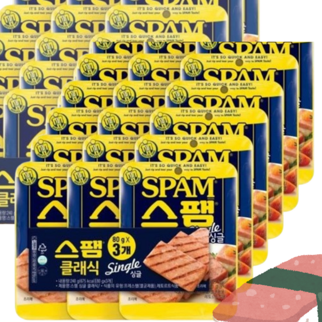 CJ 스팸 싱글 클래식, 30개, 80g