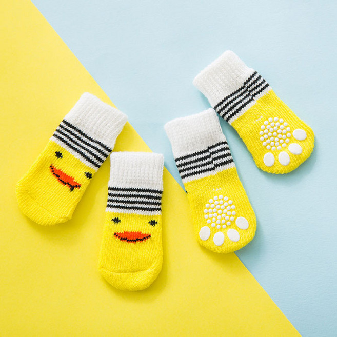 마더라이크 강아지 양말 미끄럼방지 반려견 애견양말, 애견양말_노랑오리, 1개