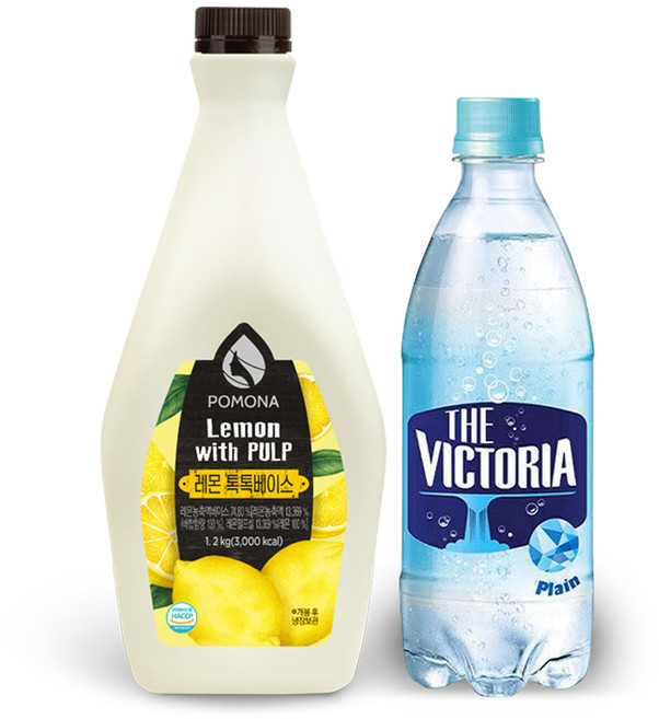 포모나 레몬 톡톡베이스 1.2kg + 빅토리아 탄산수 플레인 500ml, 1개