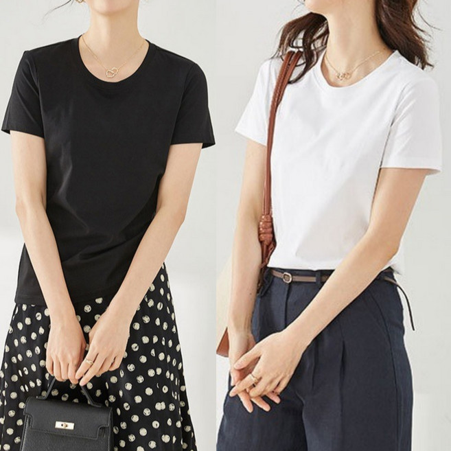 비오라 여성 반팔티 모달 이너티 반팔 티셔츠