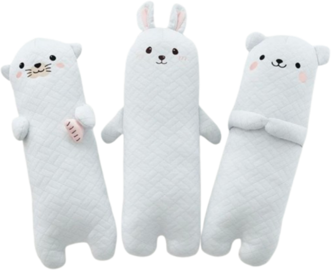 코스트코 알러텍트 바이세사 아이스 동물 쿠션 22 x 70cm 바디필로우 쿨 냉감, 스마일베어