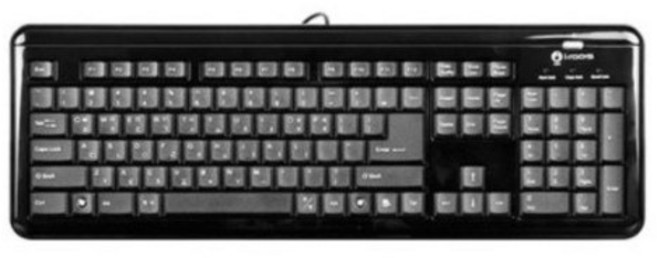 아이락스 펜터그래프 슬림형 USB 키보드, KR-6170, 블랙, 일반형