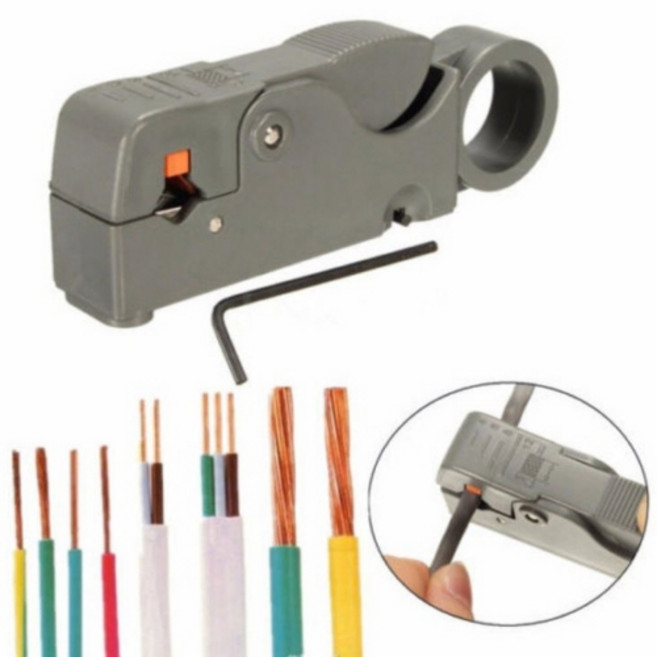 동축 케이블 스트리퍼 - 자동 전선 탈피기 - RG6 RG59 RG58 지원, 1개