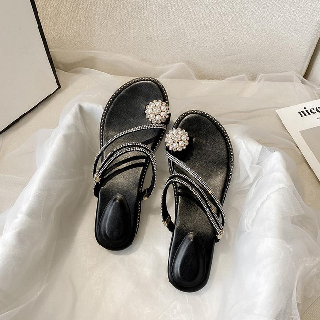 4CM 여성 쪼리 샌들 통굽 조리 플립플랍 슬리퍼 키높이