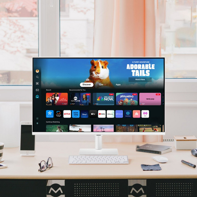 삼성전자 68.6cm FHD LED M5 스마트 모니터 화이트 LS27CM501EKXKR, 단일속성, S27DM501, 68cm