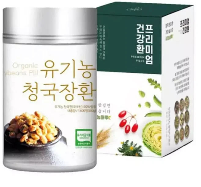 국산 청국장환 효능 먹는 방법 냄새 안나는 전통 국산콩 청국장환, 100g, 1개
