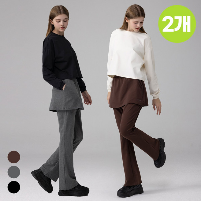 에버라스트 1+1 여성 치마바지 부츠컷 스커트팬츠