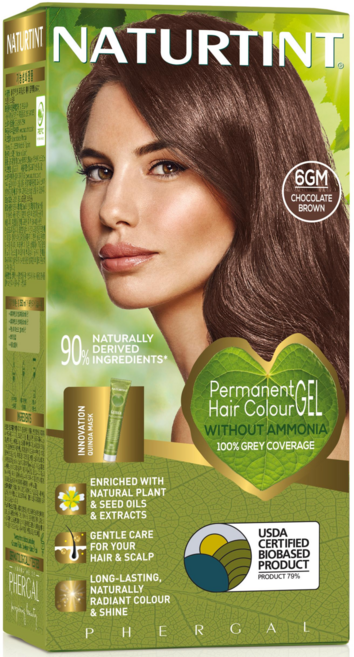 [한국공식수입원]네이처틴트 여성용 새치커버 천연 저자극 셀프염색약, 3개, 6GM(초콜릿 브라운)