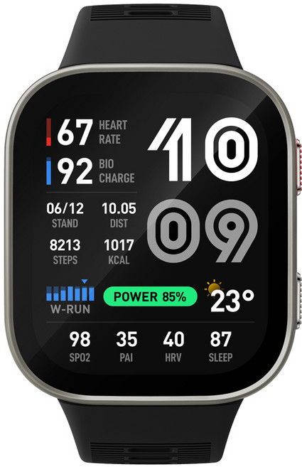 어메이즈핏 빕맥스 스마트워치, GPS + 블루투스, 49mm, 실버