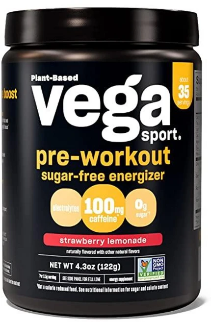 VEGA 베가 스포츠 프리-워크아웃 에너자이저 스트로베리 레모네이드맛 파우더 455g, Sugar Free Strawberry Lemonade, 1개 - 쿠팡