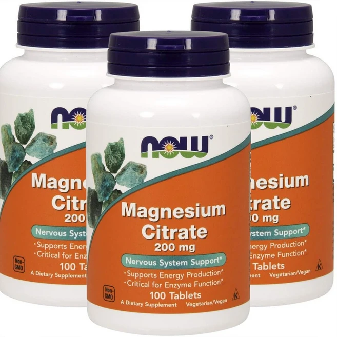 Magnesium Citrate 200 mg 마그네슘 시트레이트 미국 내수용, 3개, 100정 - 쿠팡