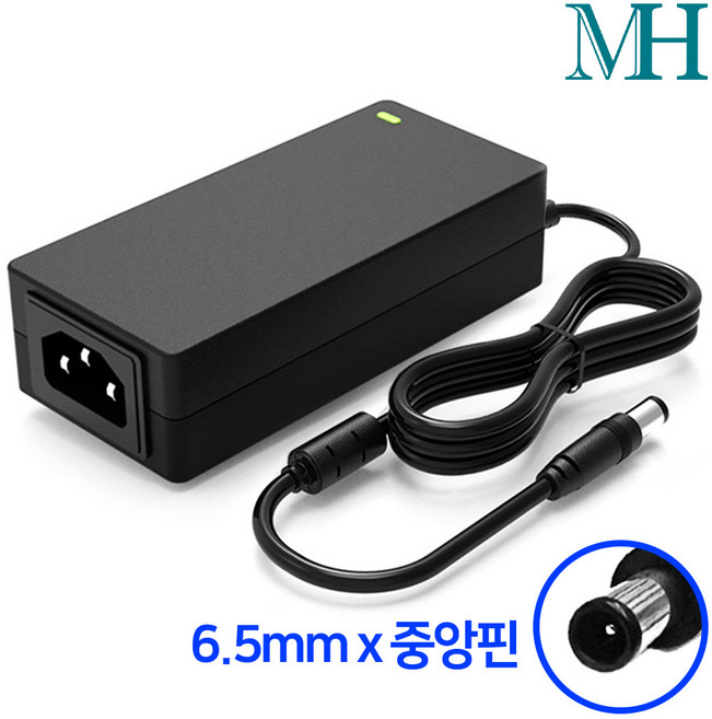 명호전자 DC 19V 어댑터 3.16A 3.42A (6.5mm) LG 모니터 호환 아답터, 19V3.16A LG모니터 호환 어댑터+전원선, 1개