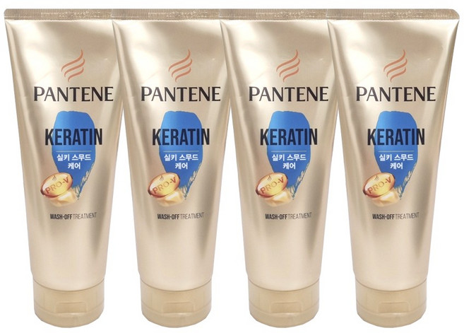 팬틴 실키 스무드케어 트리트먼트, 4개, 220ml