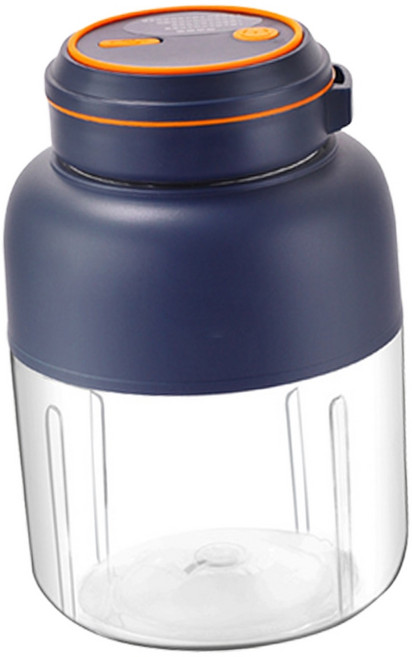 쉐이크 및 주스 믹싱 주스와 호환되는 1300ML 휴대용 블렌더 컵 전기 충전식 주스 블렌더 휴대용 블렌더, 파랑색, 1개