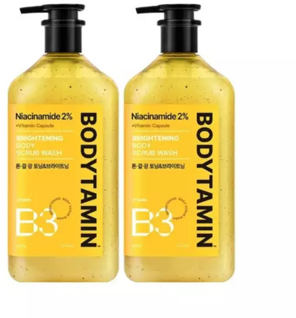비욘드 바디타민 나이아신아마이드 B3 브라이트닝 바디스크럽 워시 500ml x 2개