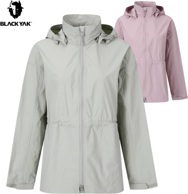 [백화점발송] 블랙야크 여성용 바람막이자켓 경량방풍 봄여름용 후드자켓 등산용 트레킹용 출퇴근용 조깅용 이월상품