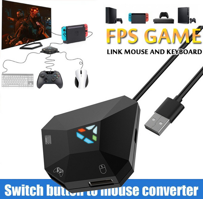 휴대용 게이밍 마우스 키보드 컨버터 PS4/스위치/Xbox One/PS3 KX 게임패드 컨트롤러용 USB 어댑터, USD 어댑터