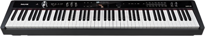 NUX NPK-1 NPK-2 뉴엑스 휴대용 디지털 피아노 초보자용 전문가용, 1개, 블랙