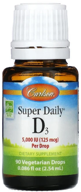 칼슨 슈퍼데일리 Super Daily D3 비타민D 콜레칼시페롤 125mcg 2.54ml, 1개 - 쿠팡
