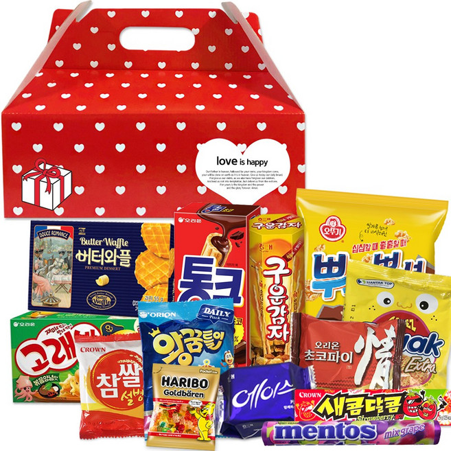 행복장바구니 과자선물세트, 05.땡땡이손잡이세트B, 1개