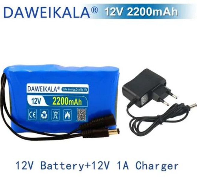 18650 리튬 배터리 팩 용량 12V 충전식 배터리 12V 30000mAh DC 12.6V 30Ah CCTV 캠 모니터 충전기 포함, [02] 1pcs 3S2P, 1개