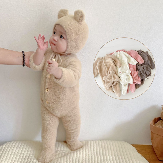 곰돌이슈트 100일 200일 기념촬영옷 신생아 곰돌이옷
