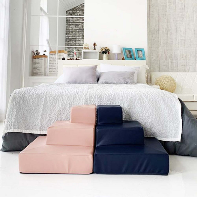 강아지논슬립계단 슬개골탈구예방 애견 반려견 3단 방수 계단, 1개