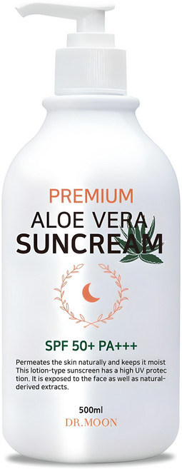 DRMOON 프리미엄 알로에베라 선크림 SPF50+ PA+++, 500ml, 1개