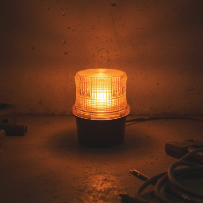 지게차 소리나는 경광등부저 사운드 부착형 12V 24V 48V 경고등 안전 회전LED, 1개