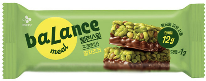 CJ 밸런스밀 프로틴바 말차초코, 38g, 7개