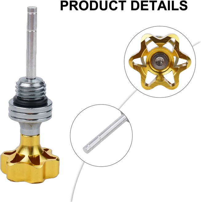 스쿠터 오토바이 엔진 크랭크 케이스 오일 레벨 게이지 용 1pc 딥 스틱 캡 필러, 04 Gold