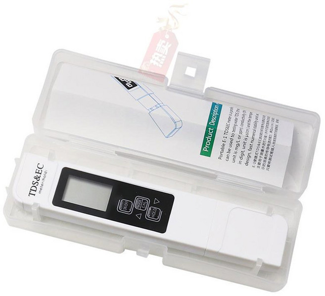 소변 염도계 디지털 염도 수족관 소변염도계 해수 다용도 농도, 수질검사펜 화이트-플라스틱 케이스, 1개