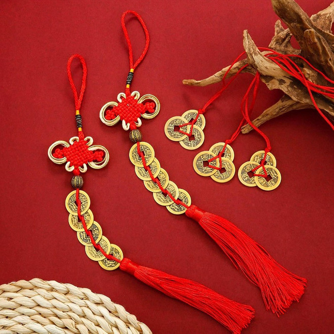 재물엽전 재물장식품 엽전꾸러미 오제전 재물 엽전 풍수 소품, 골드오제전, 1개