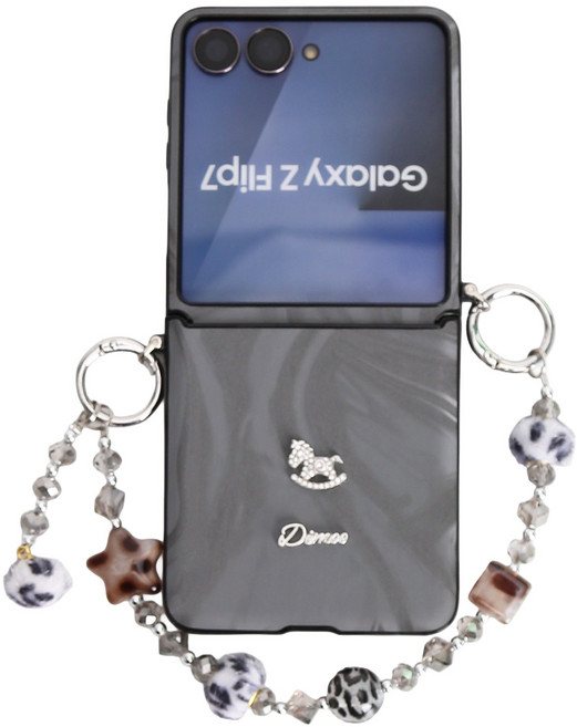 윰스모르 갤럭시 플립 힌지 보호 스트랩 케이스