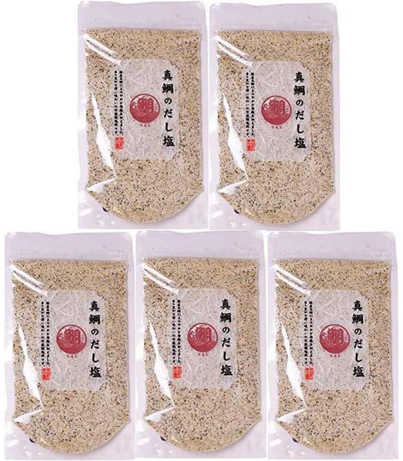 하지노푸즈 붉은 도미 다시 소금 160g 5개 세트 조미료 수프 주먹밥용, 1개