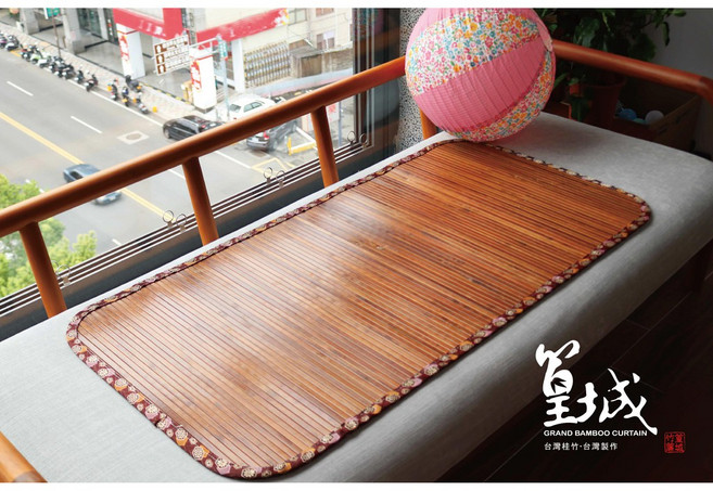 篁城 台灣桂竹 涼蓆 嬰兒床-炭化/大青 2x4尺, 炭化-咖啡色款:嬰兒床, 咖啡色