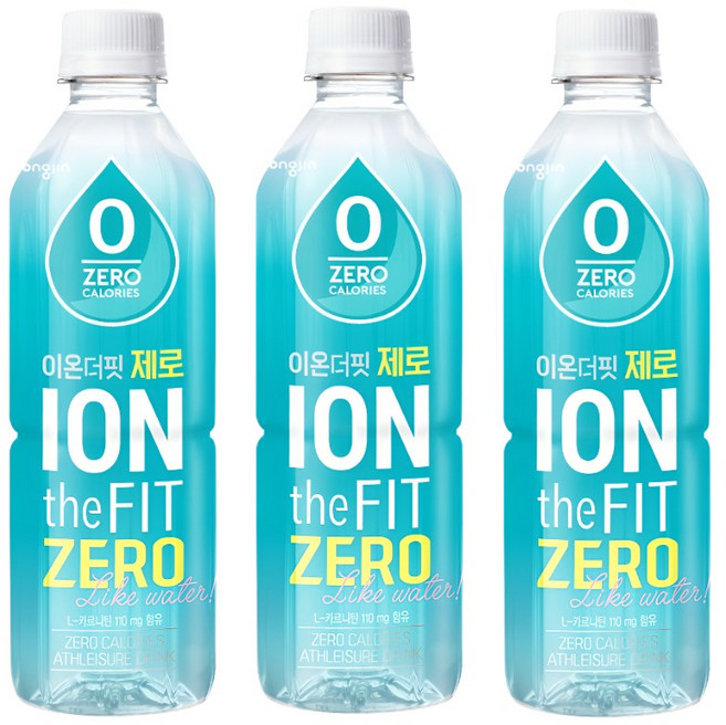 웅진 이온더핏 제로 이온음료, 500ml, 30개