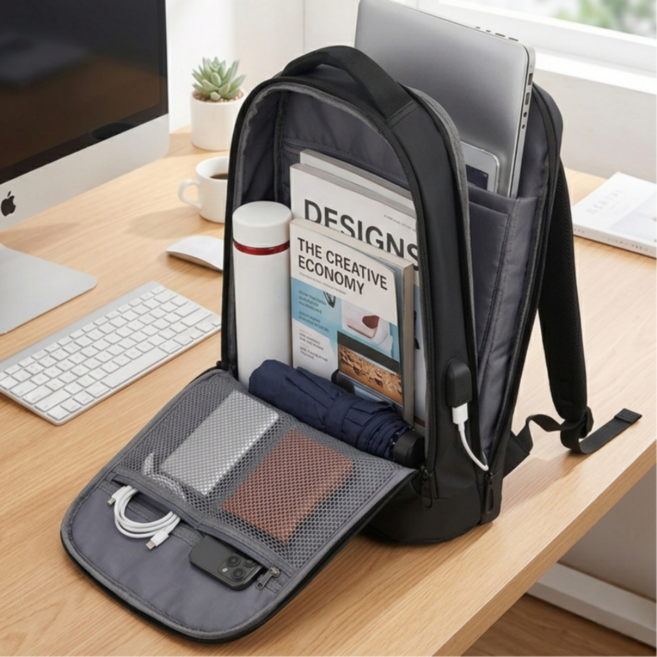 아유라인 슬림 노트북 백팩 직장인 사무용