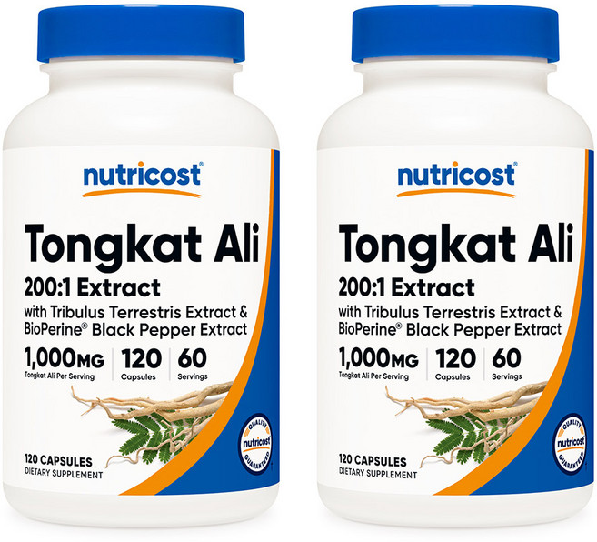 뉴트리코스트 통갓알리 트리뷸러스 남가새 바이오페린 통캇알리 1000mg 120캡슐 2개, 120정