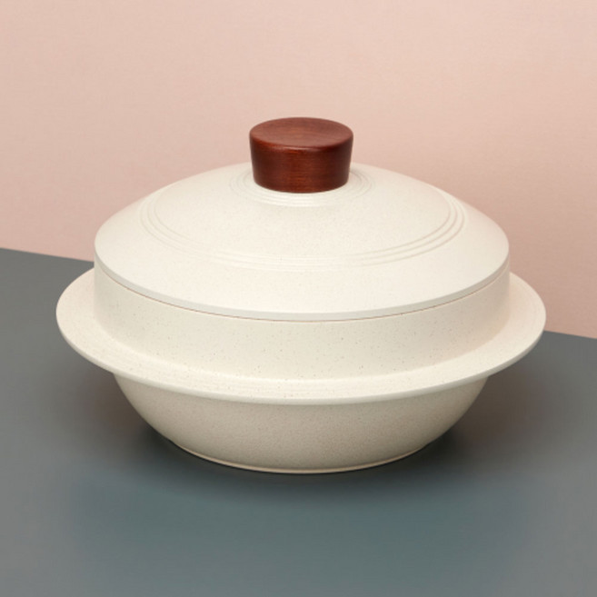 비자트 국산 IH 세라믹 가마솥 인덕션 냄비, 1개, 아이보리, 20cm