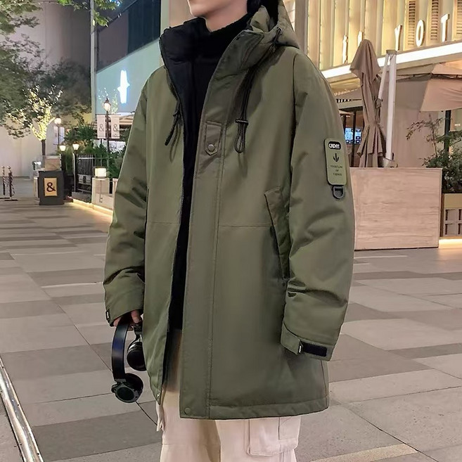 휠렉스 남성 캐주얼 후드 하프 패딩 Y1336