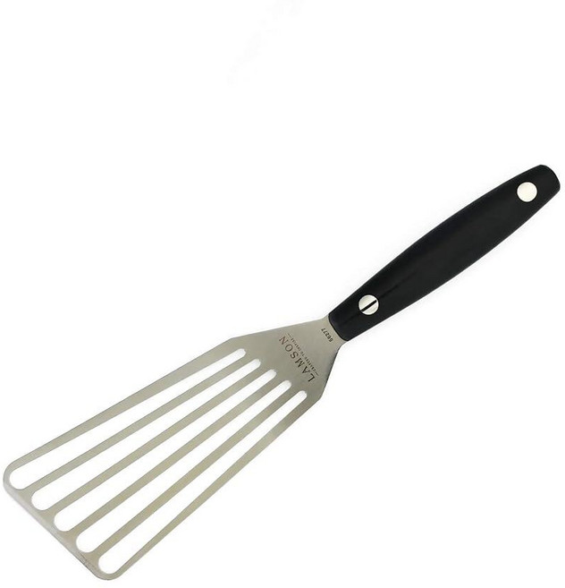 Lamson 빈티지 7.6cm x 15.2cm(3인치 x 6인치) 셰프 슬롯 뒤집개 오른손 미드나잇 블랙 핸들