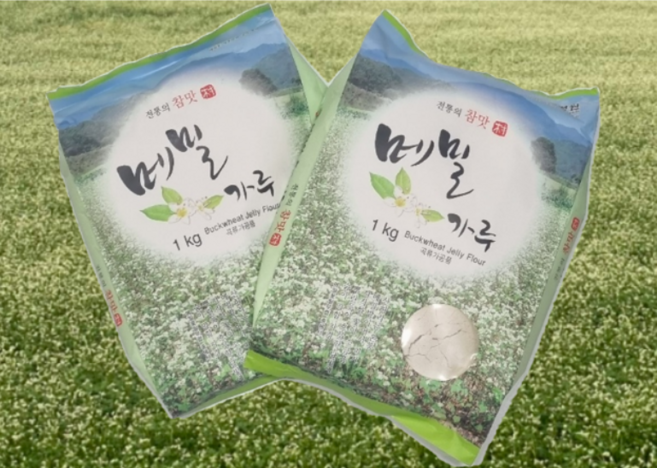 100% 국내산 메밀로 만든 봉평원 . 메밀가루 1 Kg, 1kg, 1개