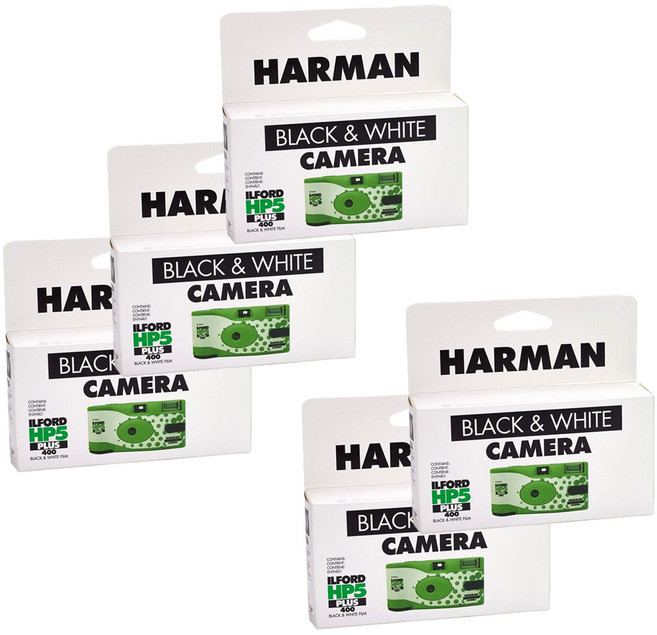하만 일포드 HP5 PLUS 일회용 카메라 그린, 5개, HP5 그린