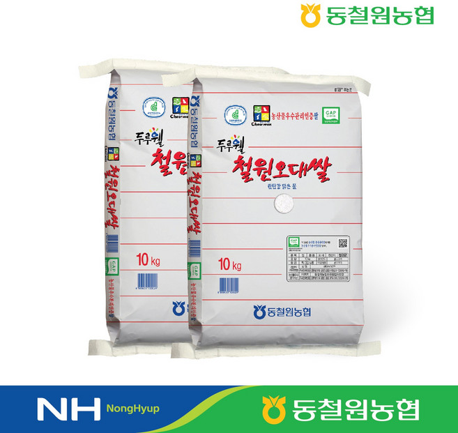 [택배출고일 당일도정] 2025년산 동철원농협 철원오대, 10kg, 2개, 상등급