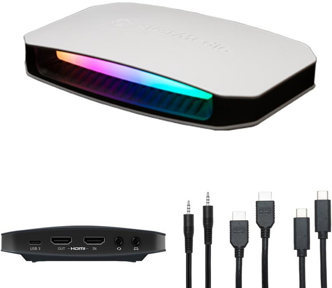 스트리밍 및 게임용 erMedia GC553G2 라이브 게이머 울트라 2 1 HD 캡처 카드 4K60 HDR10 VRR 지원 타입 C 커넥터 스위치 PC Mac용 저지연 성능, HD 2 1 GC553G2 (White)