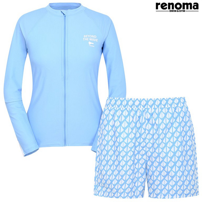 레노마수영복 여성 인컵 집업 래쉬가드세트 (RN-LS2F707_BU)