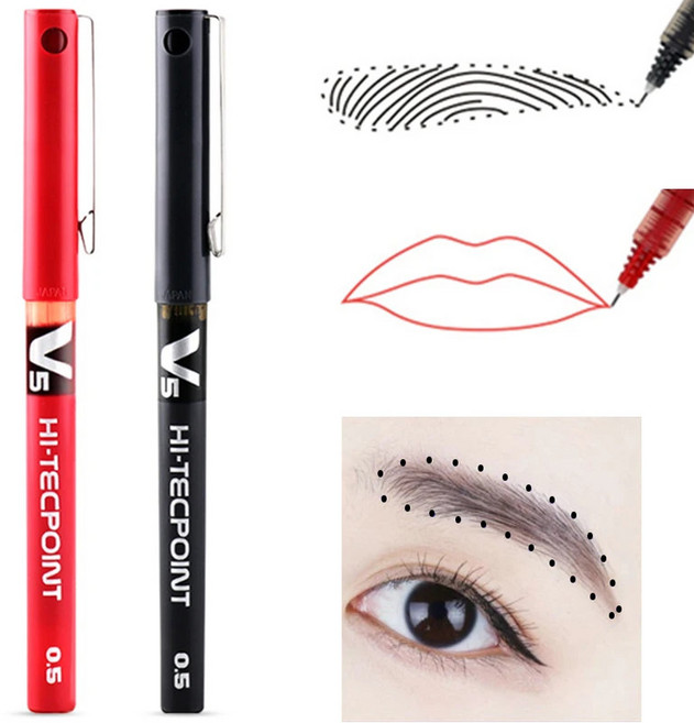 문신펜 디지털 아이라이너 그리는 에스클래스머신 라인 헤나 연습용 포함 반영구장비 자수용 슬리브 반영구눈썹 임시문신 마이크로블레이딩 위생 유무선 공급기 타투커버 반영구 하나 시술, 1개, 블랙