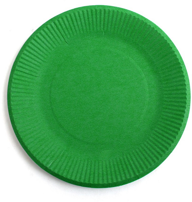 아이디몬 칼라종이접시 색깔 만들기 꾸미기 학습교재용접시, 초록100개