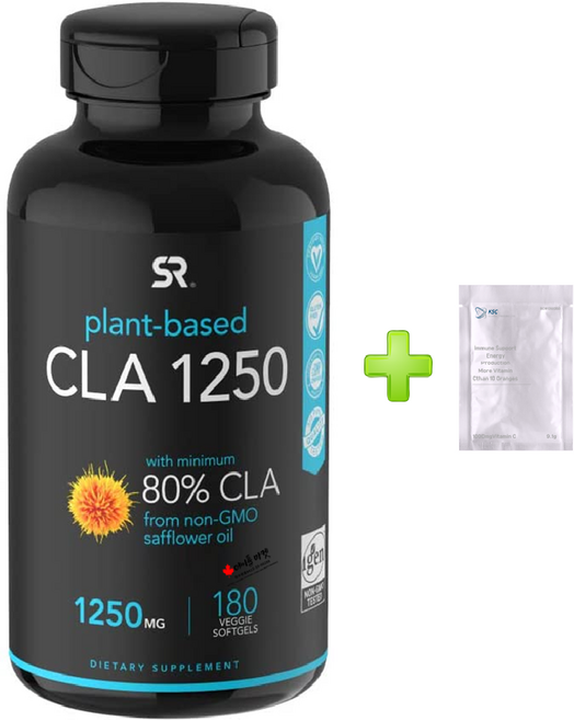 스포츠리서치 공액리놀레산 CLA 1250 소프트젤 1250mg 180정+멀티비타민 1개 캐나다 직배송, 180정